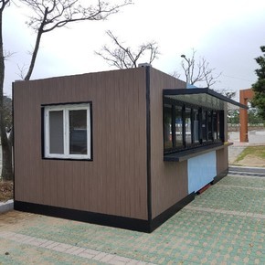 컨테이너 매점 벽체(사이딩시공)