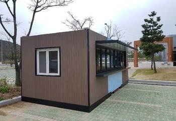 컨테이너 매점 벽체(사이딩시공)